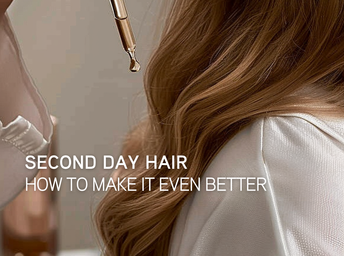 second day hair getting Iles Formula Invisible oil 