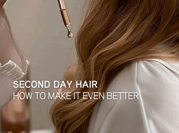 second day hair getting Iles Formula Invisible oil 