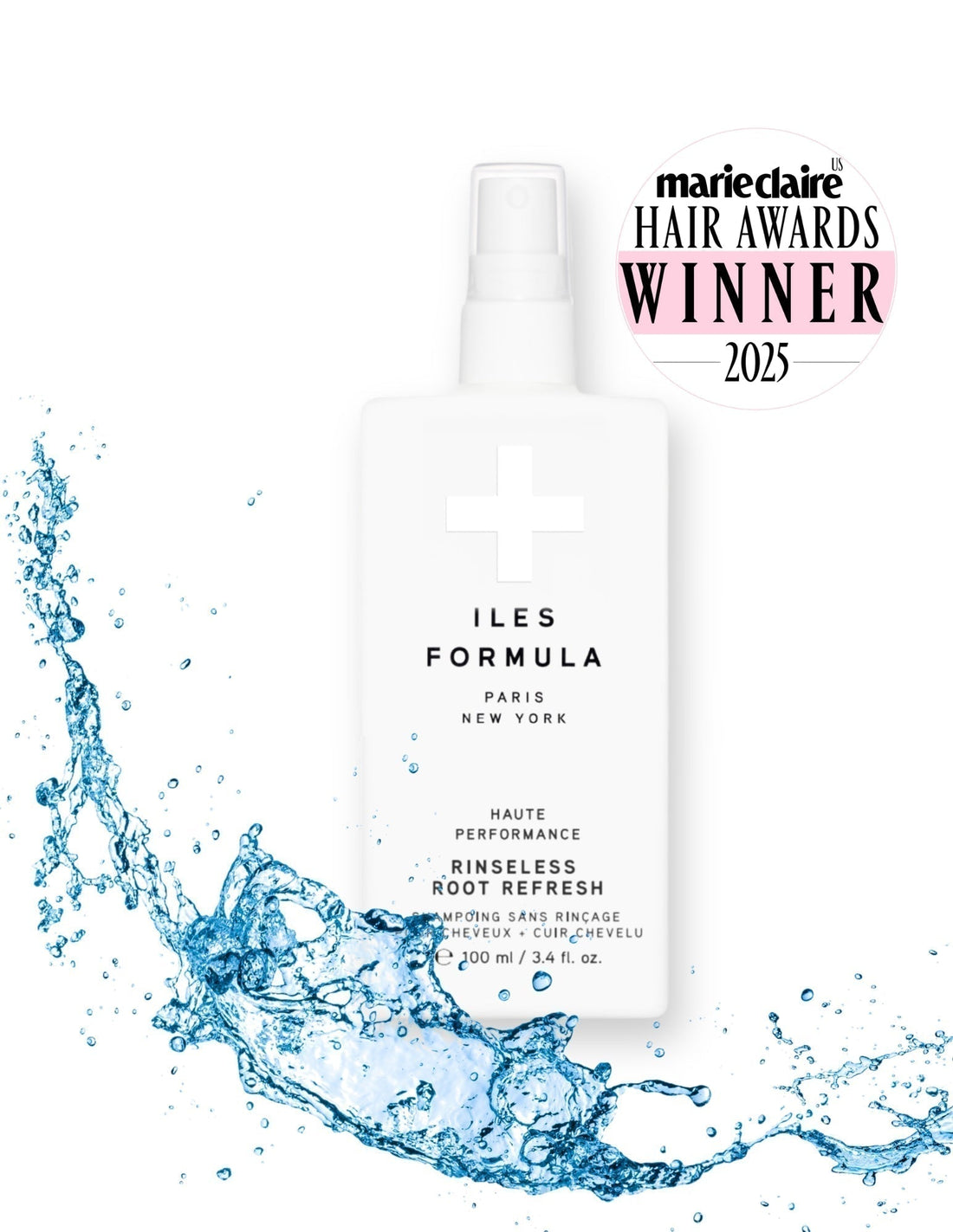 Marie claire award winning rinseless root refresh dry shampoo