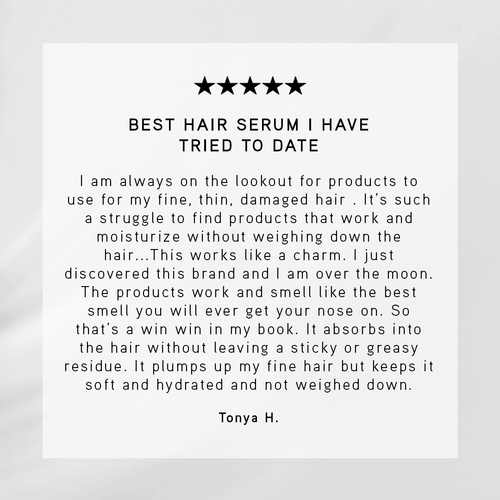 5 Star Review for Finishing Serum
