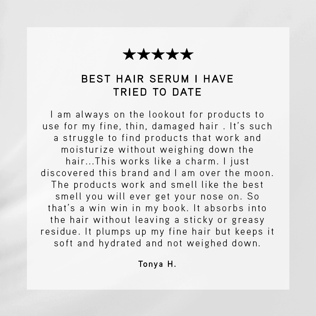 5 Star Review for Finishing Serum